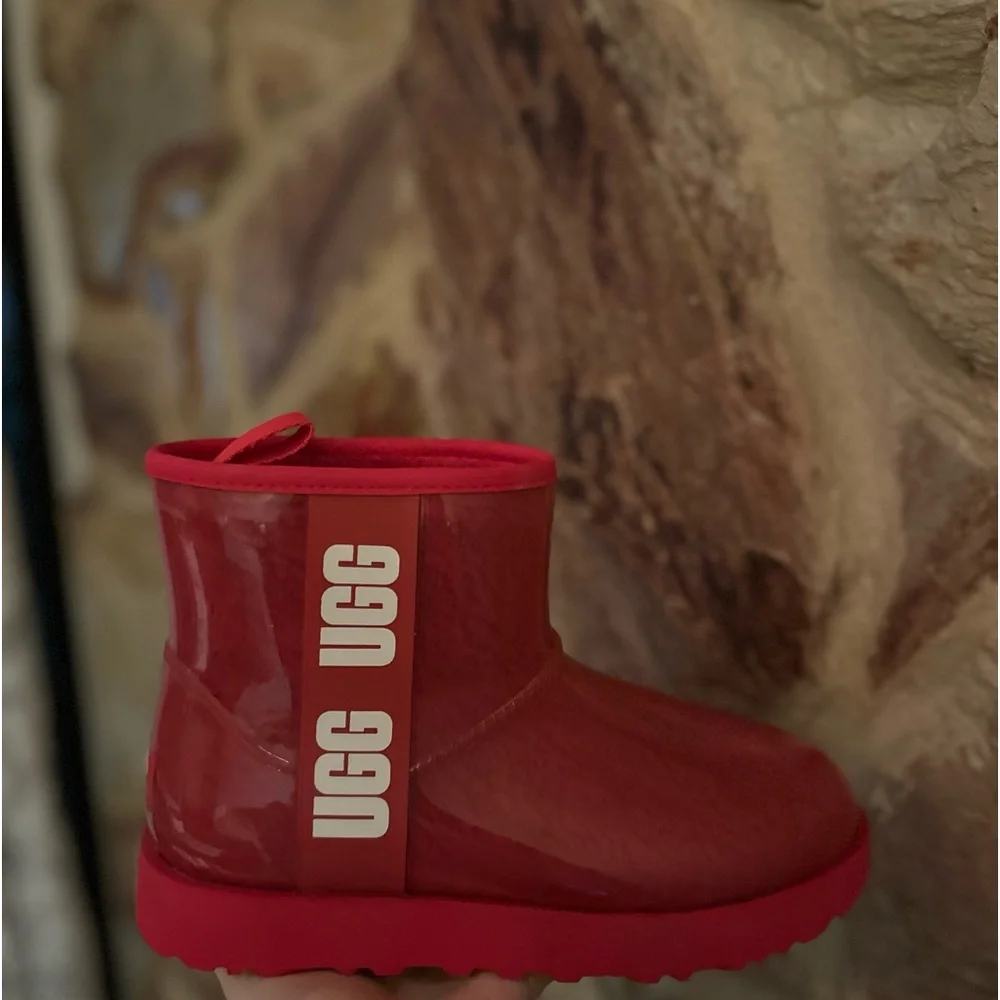 UGG Classic Clear Mini color red size 7 - Picture 5 of 6